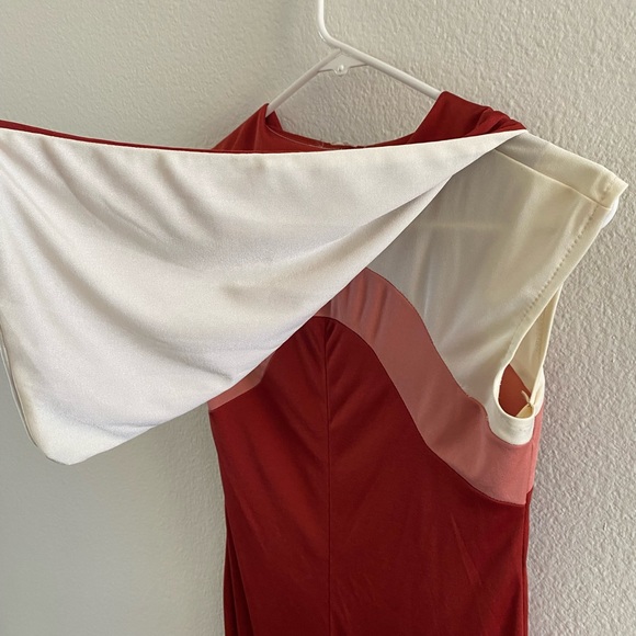 (Copy ) Vintage 1970s Hooded Midi Dress With Color Blocked Top - Picture 5 of 5